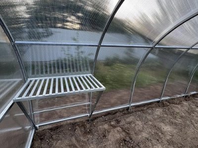 Теплиця "ПОЛУНИЦЯ" з квадратної оцинкованої труби (3м*6м*2м)