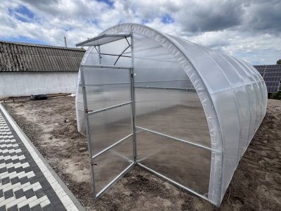 Теплиця "КАЛИНА" з квадратної оцинкованої труби (4м*6м*2,5м)