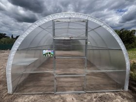 Теплиця "КАЛИНА" з квадратної оцинкованої труби (4м*7м*2,5м)